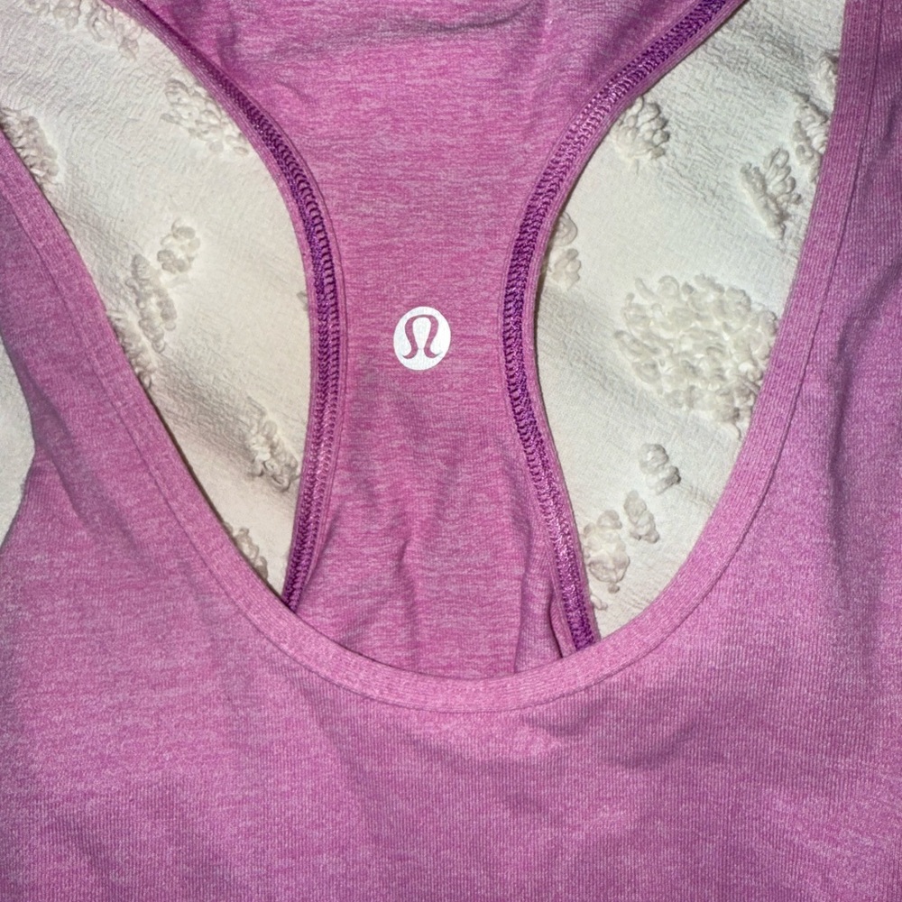 Lululemon Cool Racerback Heathered Rose Tank Top - Picture 2 of 3